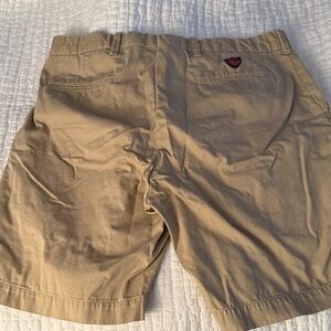 Men's Tan Flat Front Shorts